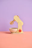 Houten mixer Geel