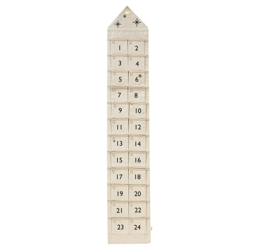 calendrier de l'avent étroit - sable - Ferm Living