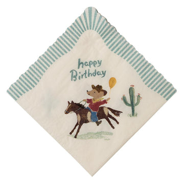 Servetten - Happy Birthday, Cowboy