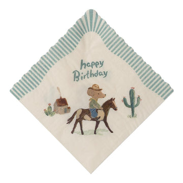 Servetten - Happy Birthday, Cowboy