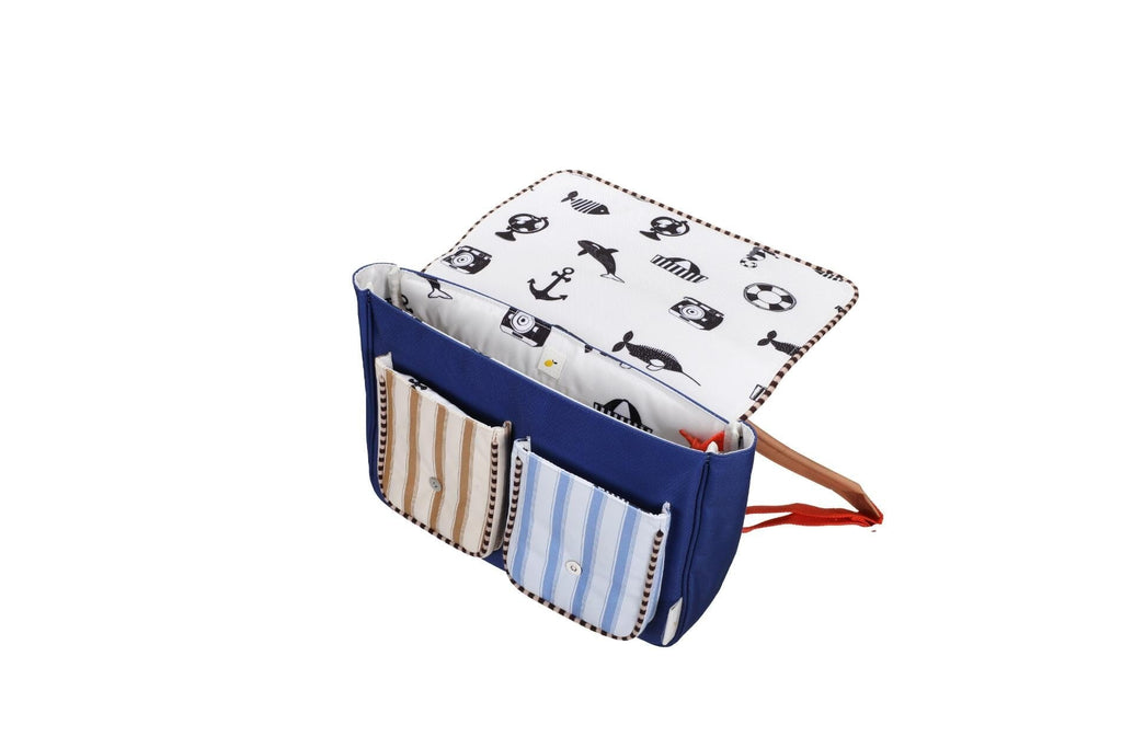 Schooltas - Wonders Jane beige + Ned blue - Sticky Lemon