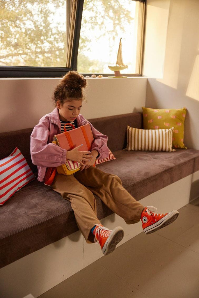 Schooltas - Wonders Coral Pink + Submarine yellow - Sticky Lemon