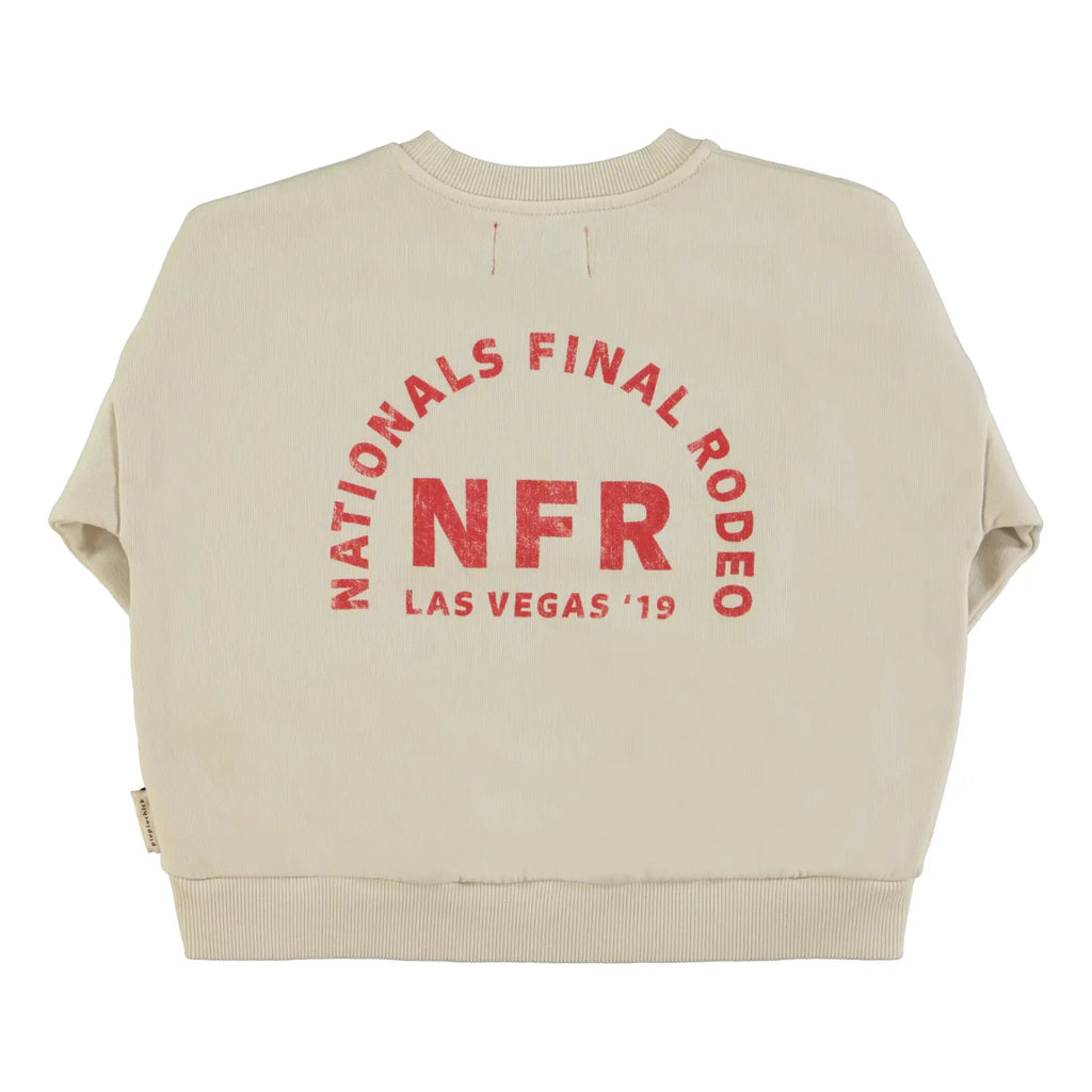 Sweater - Ecru met multikleur print met cirkels