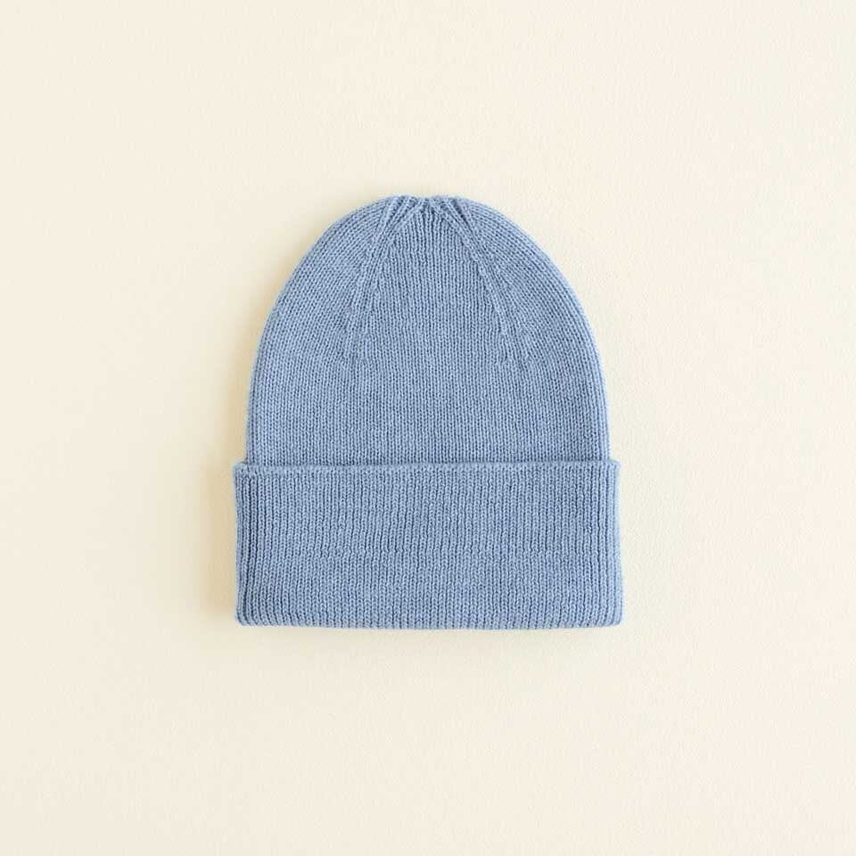 Chapeau Fonzie Newborn - Bleu clair - Hvid