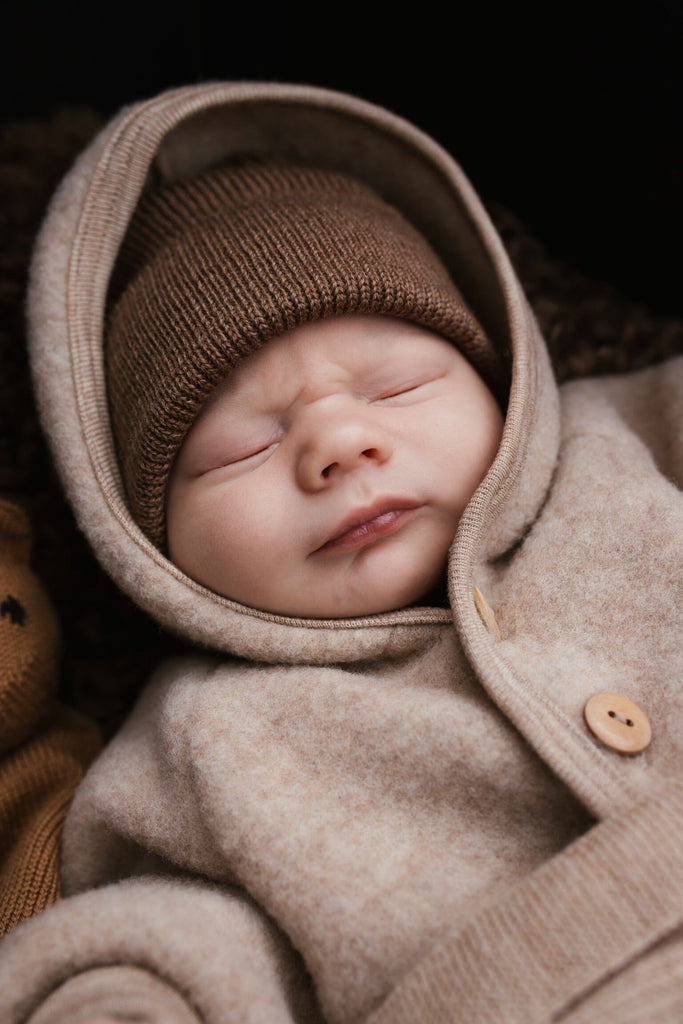 Bonnet Fonzie (nouveau-né) - Saumon - Hvid