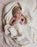 bonnet fonzie - nouveau-né - sable - hvid