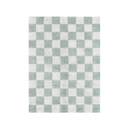 Tapis lavable - Carreaux Bleu Sauge - Lorena Canals