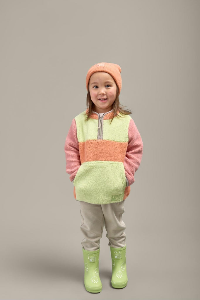 Fleece trui - Pink/Orange/Green