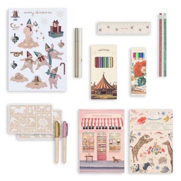 Kerstkalender met 24 cadeautjes - Beige