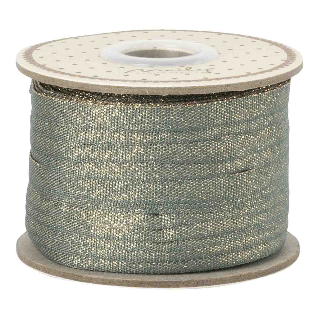 Cadeaulint - Petroliumblauw met goud