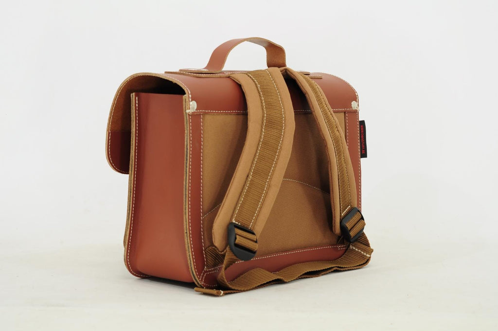 Lederen kleutertas - Chestnut