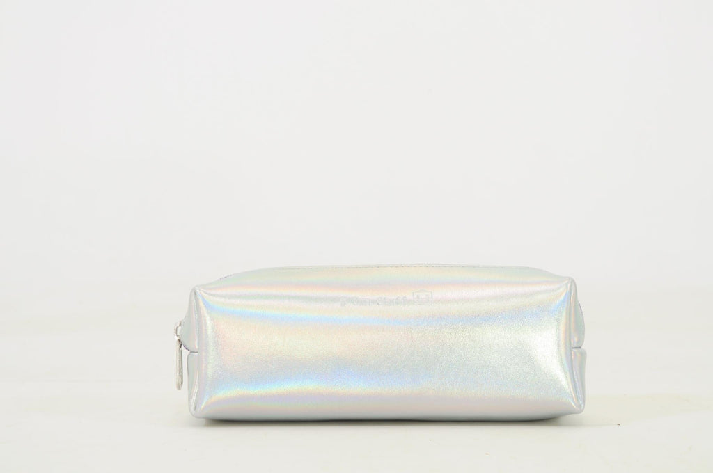 Lederen pennenzak - Silver