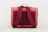 Lederen schooltas met gespen - Antique Pink