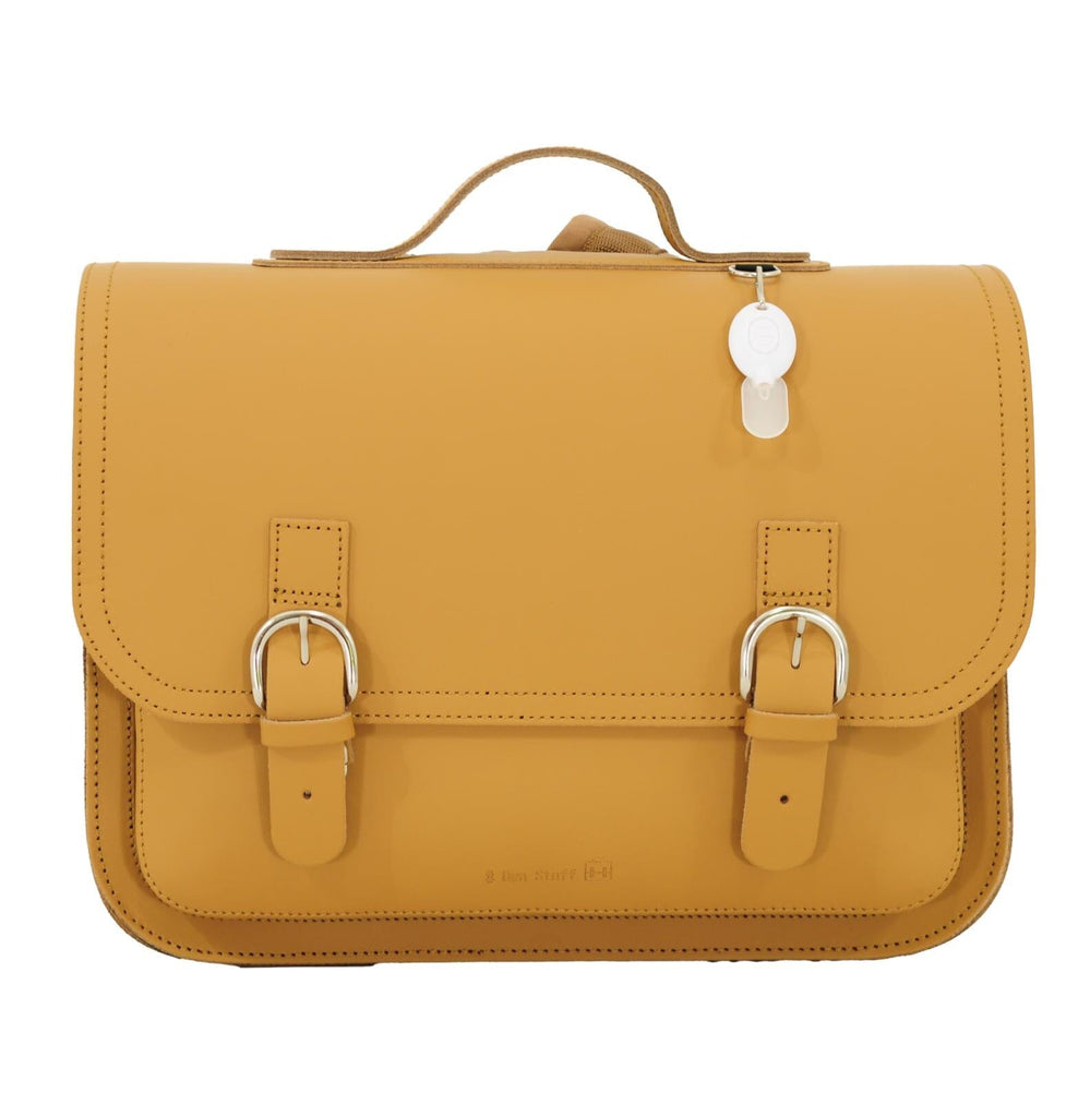 Lederen schooltas met gespen - Dune