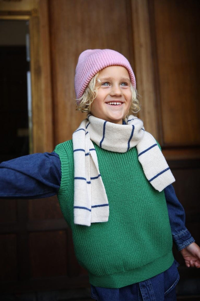 Sjaal Igor - Cream + Blue