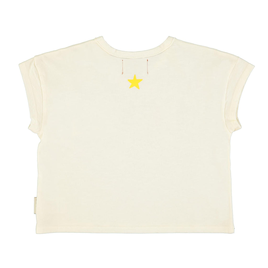 T-shirt - ecru met "camp"-print