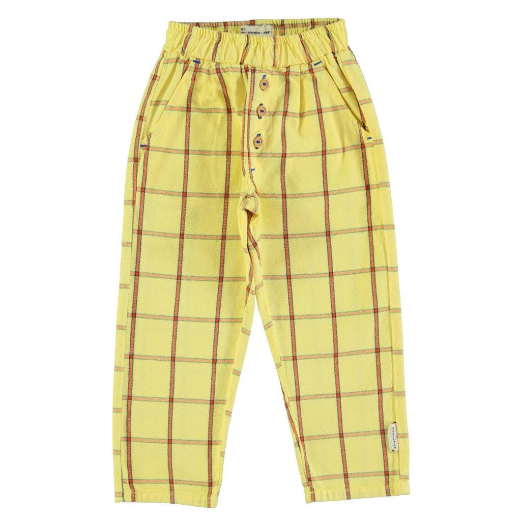 Broek - geel met ruitjes