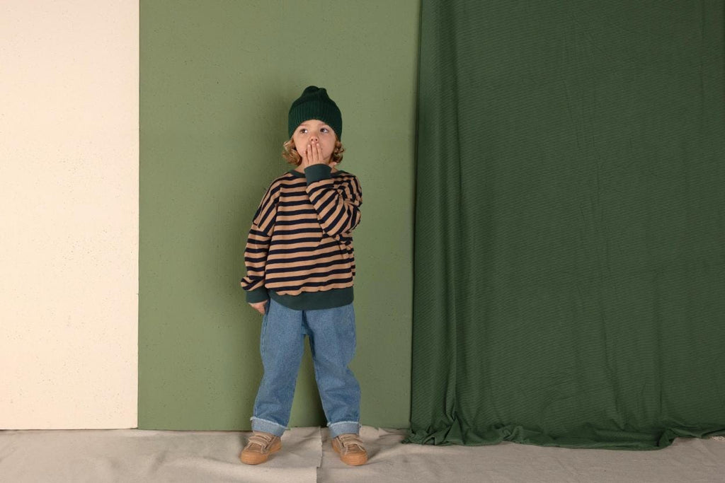 Rel Sweater - Navy Stripe