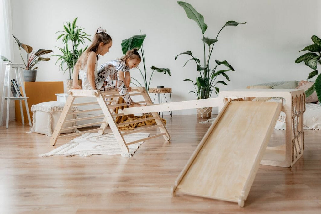 Aire de jeux et cube de jeu avec 2 rampes/toboggans - Cubitri & Fipitri - Ette Tete