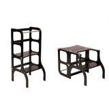 Tour d'apprentissage en bois Step'n sit - Noir avec argent - Ette Tete