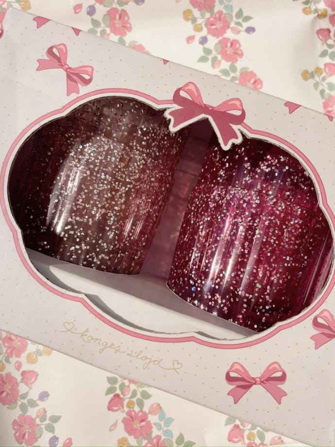 Glitterbekers 4-pack - Pink mix