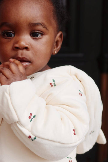 Newborn onesie met kap - Cherry