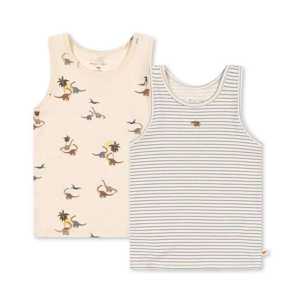 Onderhemdjes 2-pack - Kubi/Stripe bluie