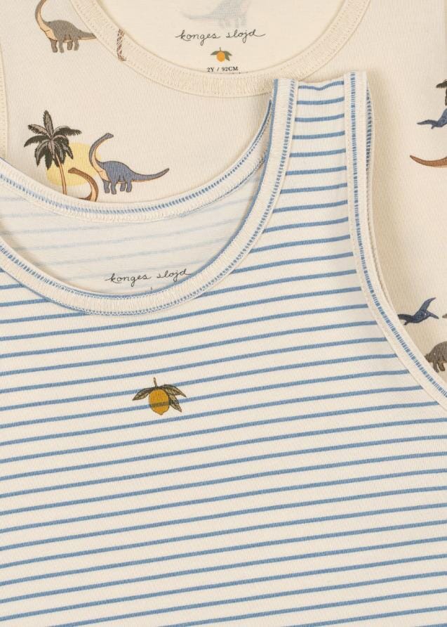 Onderhemdjes 2-pack - Kubi/Stripe bluie