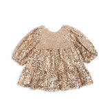 Lila jurk - Gold glitter