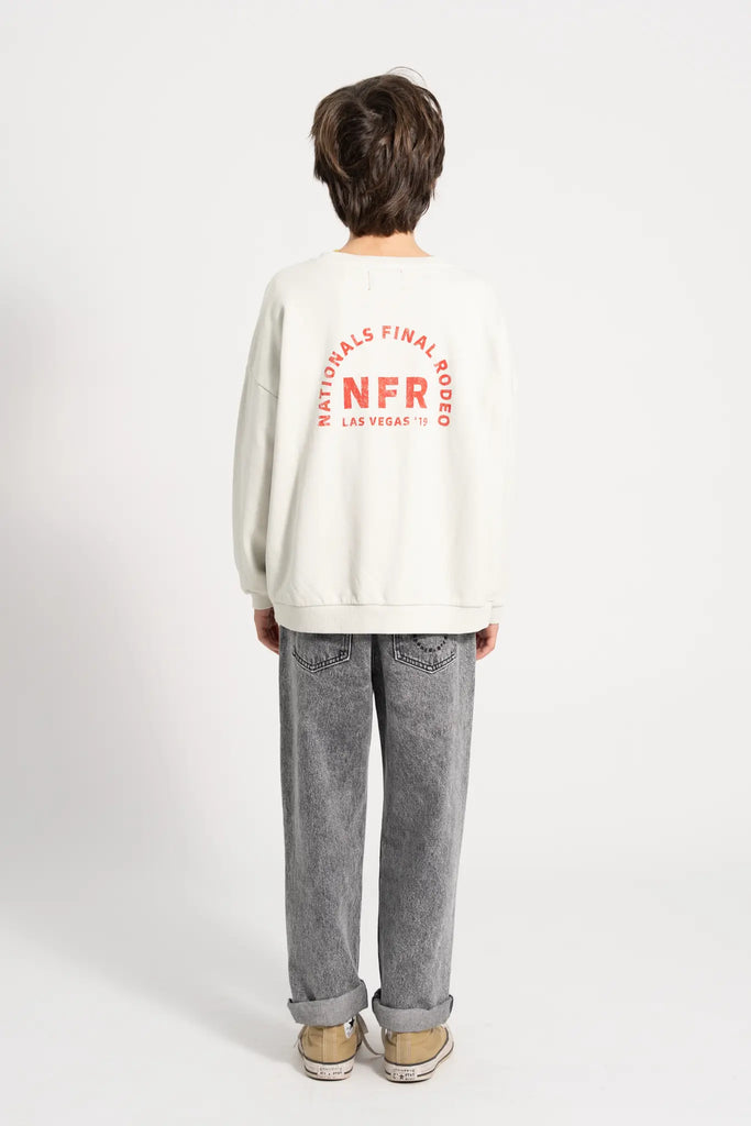 Sweater - Ecru met multikleur print met cirkels