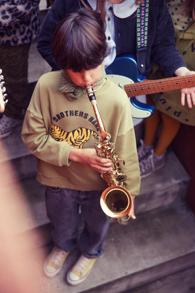 Sweater - Olive Tiger