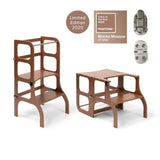 Tour d'apprentissage en bois - Step'n sit - Mocha Mouse avec argent - Ette Tete