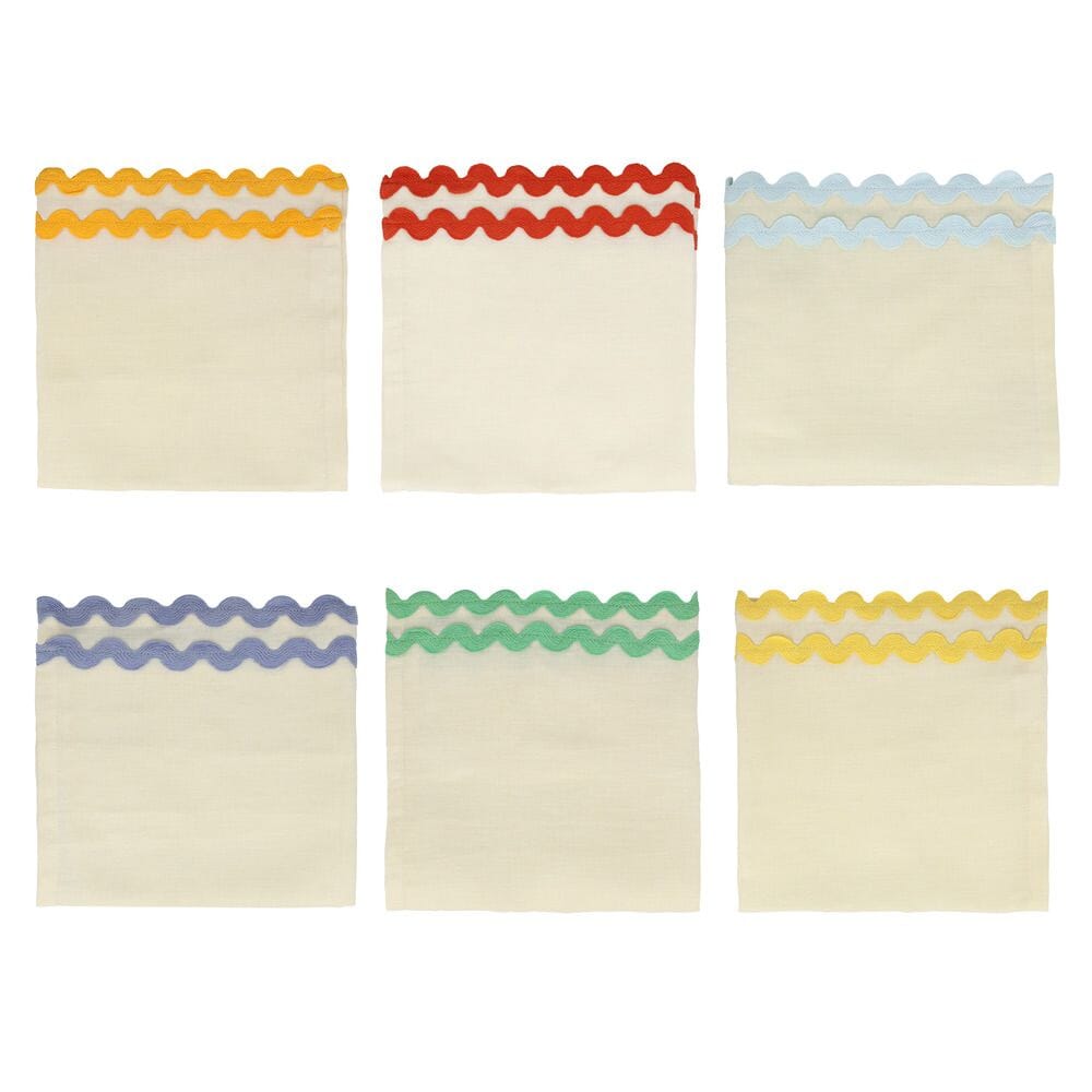 Serviettes avec bordure colorée - Meri Meri