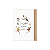 Main Sauvage - Wenskaart "Welcome to the world" met enveloppe - 15x22cm