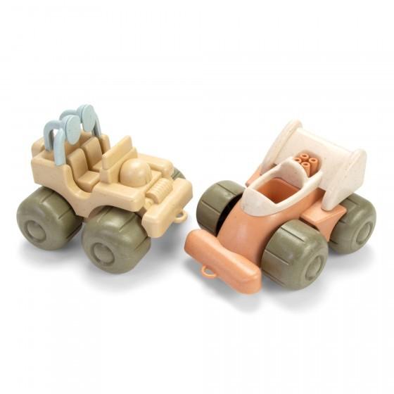 Jouet voiture de course et jeep BIOplastique sugarcane - lot de 2 - Dantoy