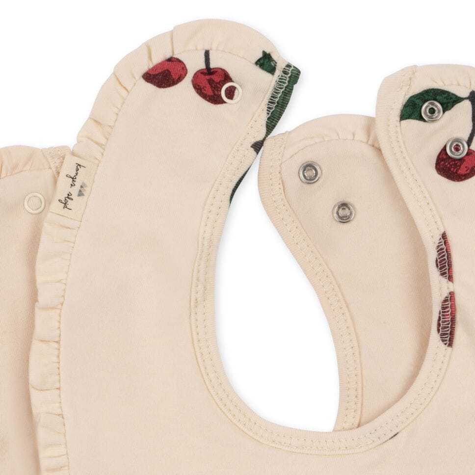 Lot de 2 bavoirs à volants - Ma grande cerise - Konges Slojd