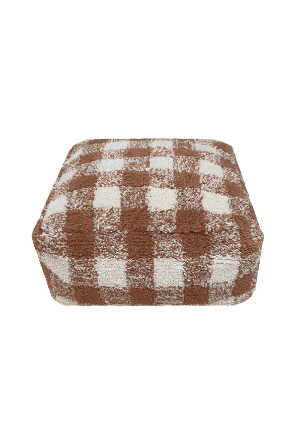 Wasbare poef -Vichy Toffee - Lorena Canals