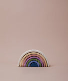 Houten regenboog stapelaar - wit buiten - Raduga Grez