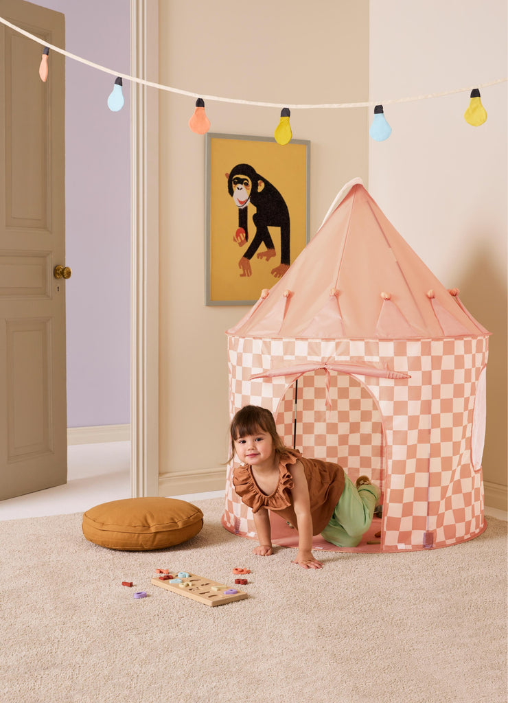 Tente de jeu - Check Apricot - Kid's Concept 