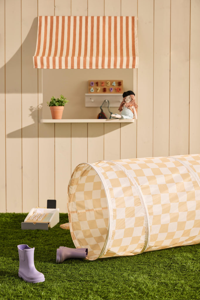 Tunnel de jeu - Check Yellow - Kid's Concept 