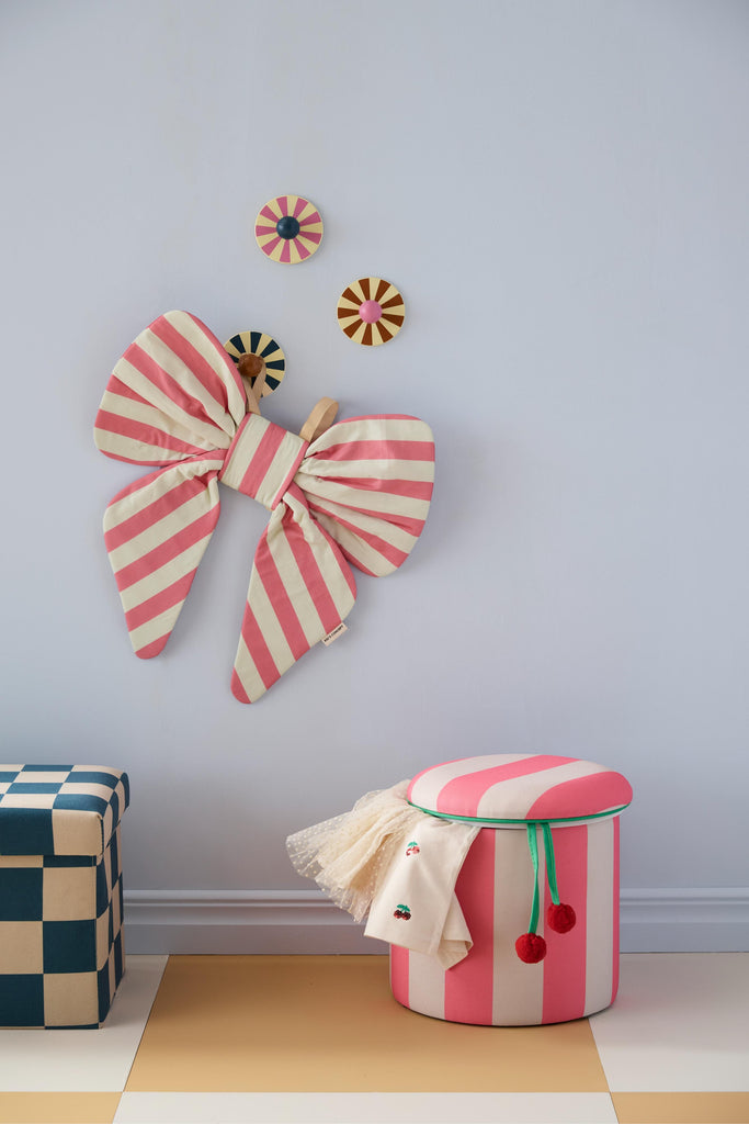 Pouf cylindrique avec espace de rangement - Pink - Kid's Concept 