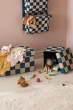 Pouf 80cm - Check Teal - Kid's Concept