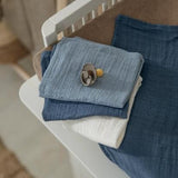 3-pack Hydrofiele doeken pre-washed - Natural/Jeans Blue/Indigo - Meyco