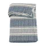Deken pre-washed hydrofiel jacquard - Stripe Indigo - Meyco