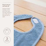 3-Pack Slab klittenband jacquard - Fat Stripe Jeans Blue - Meyco