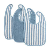 3-Pack Slab klittenband jacquard - Fat Stripe Jeans Blue - Meyco