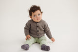 Baby Cardigan met structuur - Beige melange