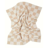 Chequerboard blanket - Toast + Milk