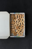 Magnetisch houten alfabet