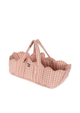 Poppendraagmand - Powder Pink Check